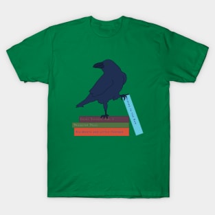 Reading Raven Book Crow T-Shirt